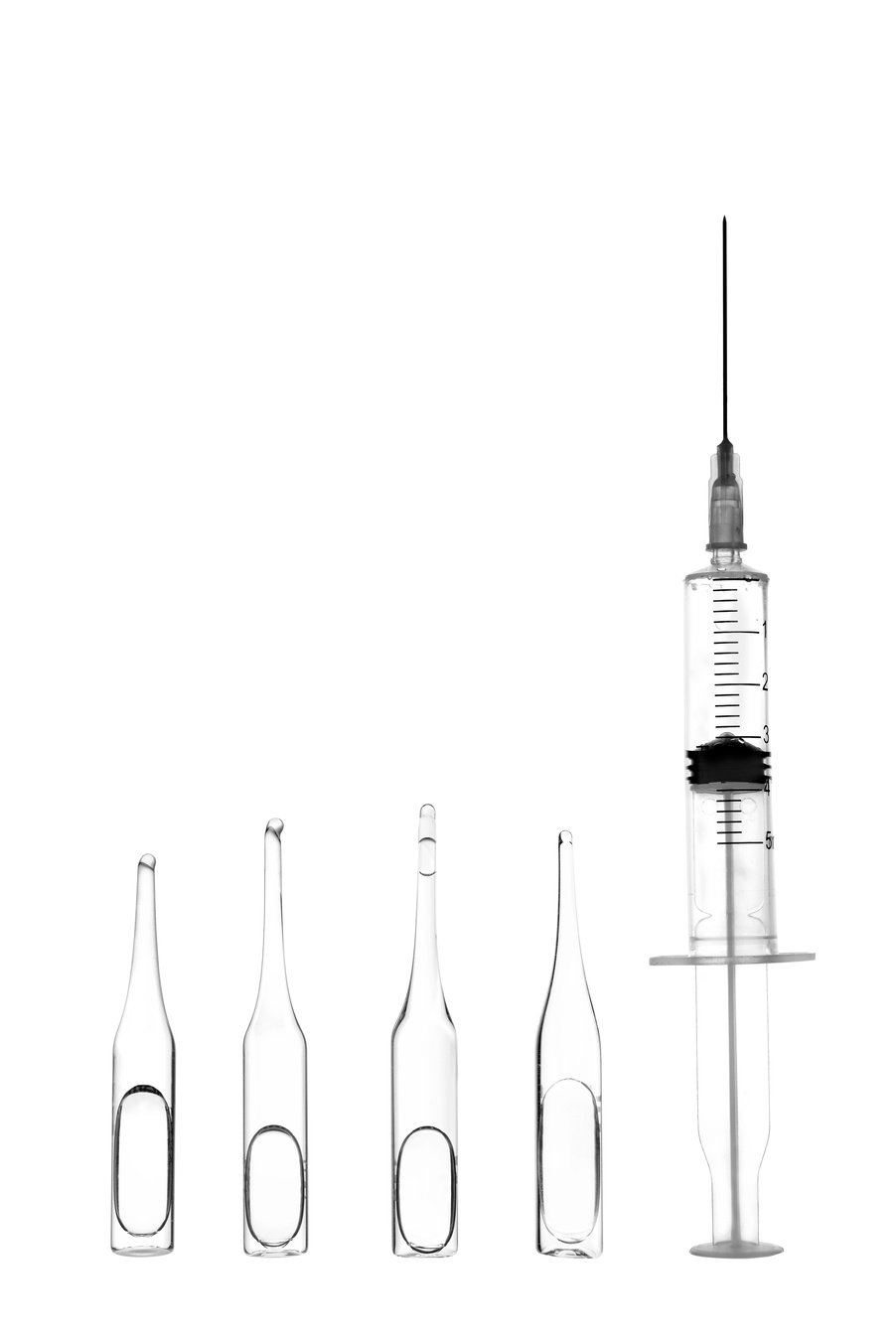 syringe and ampoule